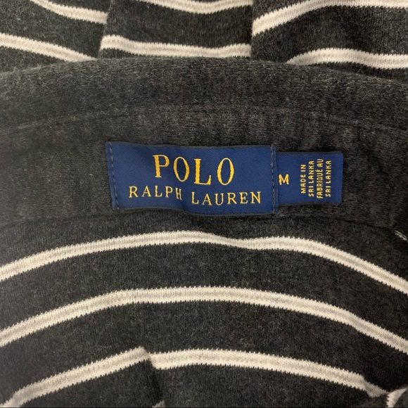 Polo Ralph Lauren Gray Striped Polo - Picture 3 of 3
